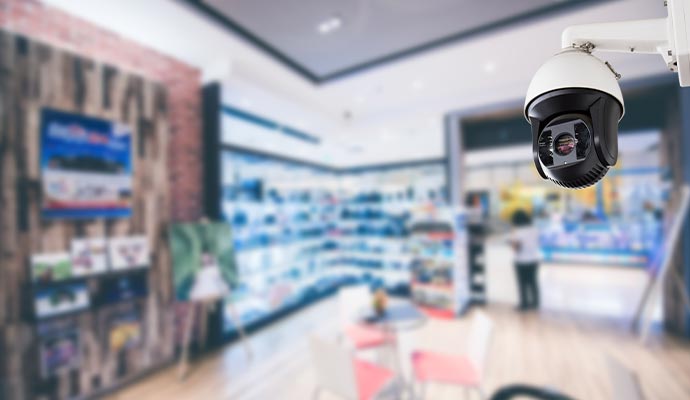 Security camera in a store