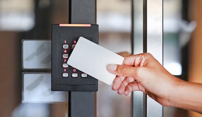 Access control using key card reader Access control using key card reader