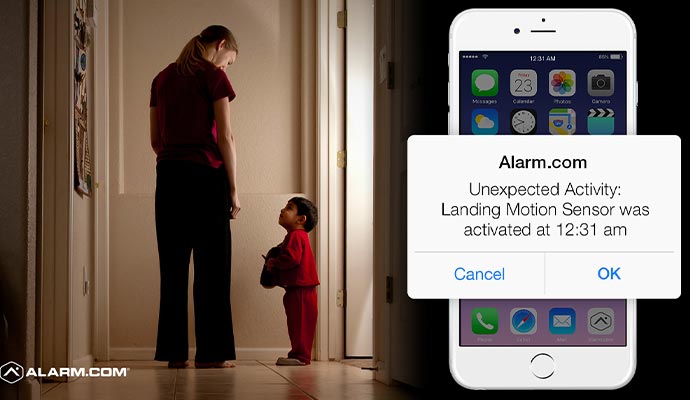 Smart alarm notification on smartphone