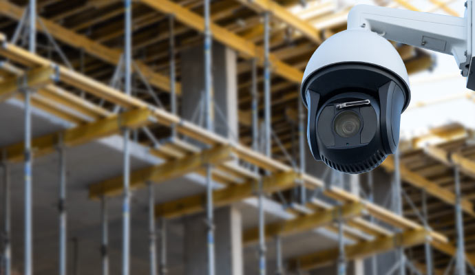 cctv camera on a construction site