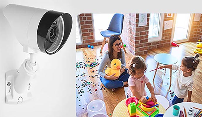 Security camera in daycare center