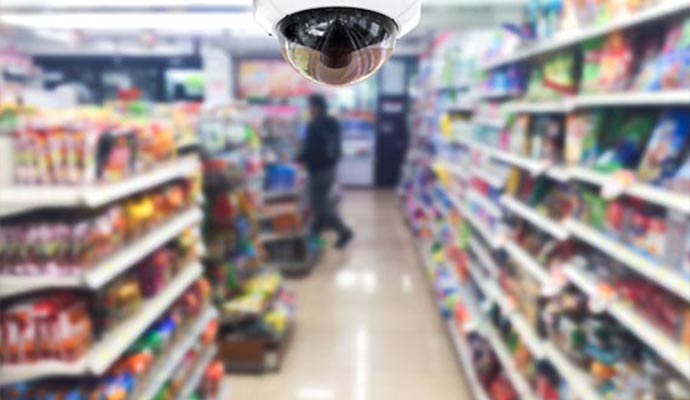 Video surveillance system installed in a retail store