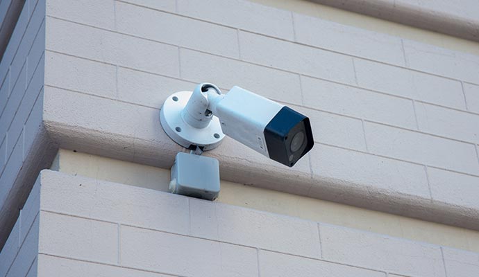 Installed security camera