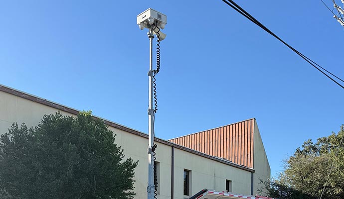 An installed surveillance box