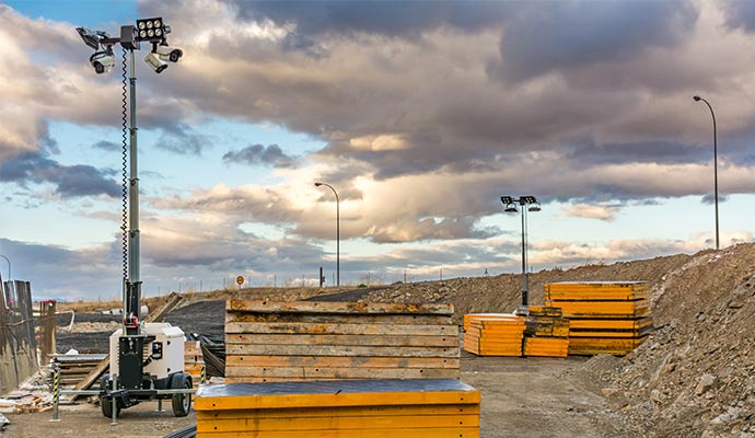 Mobile Surveillance Trailer for Construction Sites in DFW