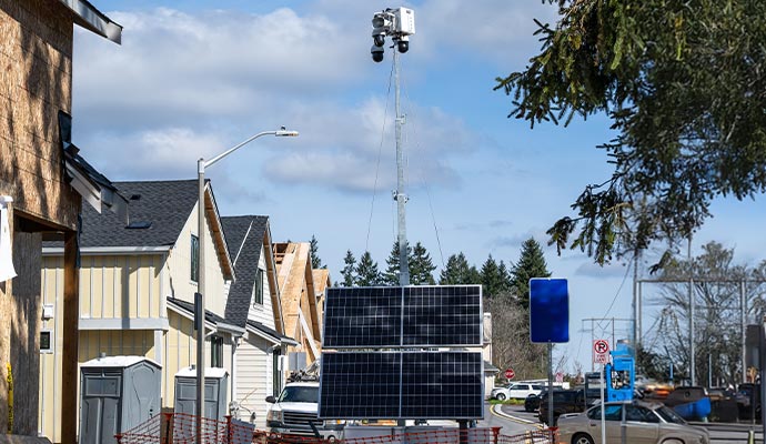 Installed mobile surveillance trailer