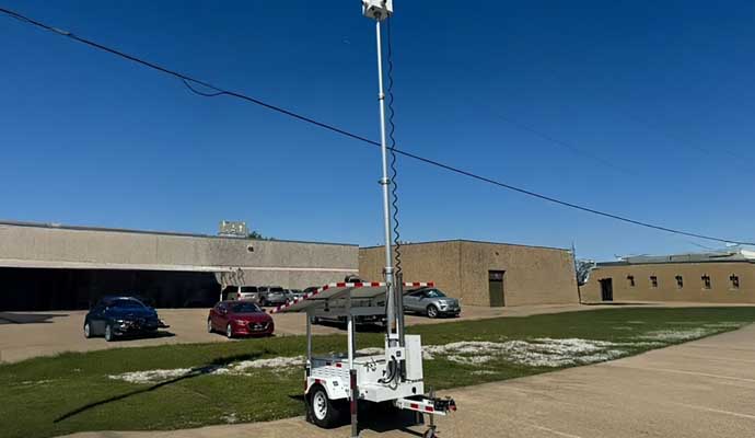 Mobile surveillance unit with solar panels