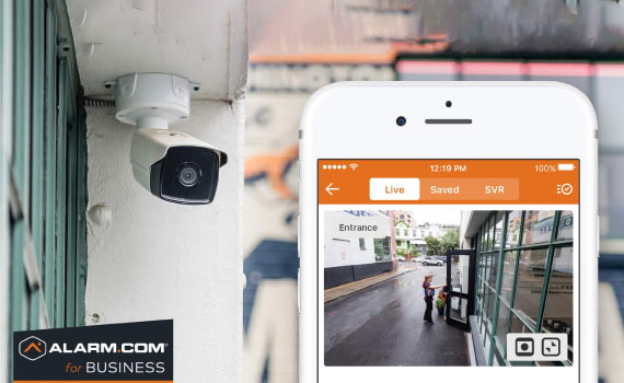 Monitor CCTV camera using Alarm.com mobile app