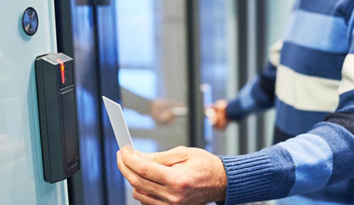 person using access control system