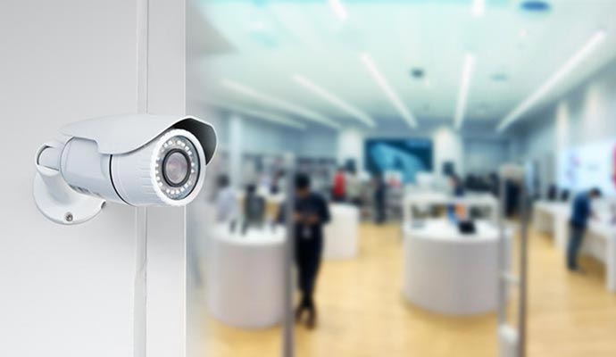 Security camera monitoring store