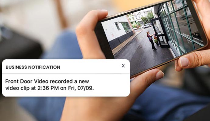 Smart notification of front door surveillance system