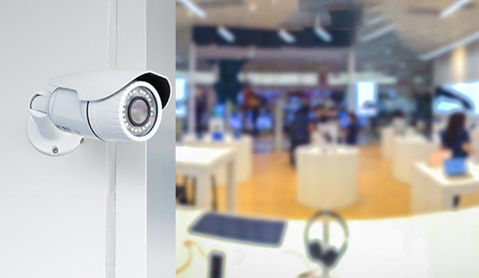 video surveillance system in retail store