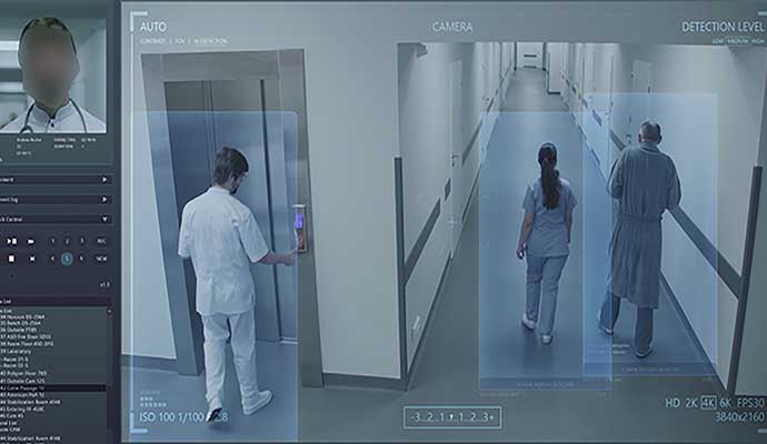 Video surveillance in healthcare center